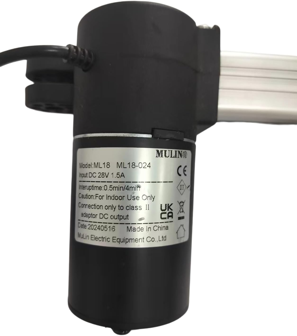 Motor reclinable eléctrico de repuesto Kroshine ML18-024 con cable - Image 2