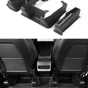 TPARTS Protector de riel y parte inferior del asiento para Tesla Model Y 2020-2024 – Cubierta antipatadas TPE (3 piezas)