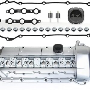 Cubierta de válvula de aluminio Mocar7 compatible con BMW Serie 3 / 5 / X5 / Z3 (1999–2002)