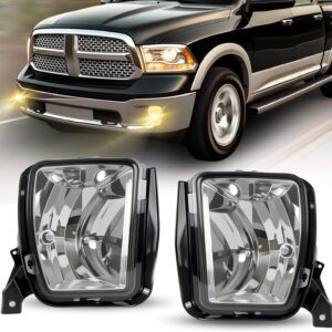 Luces antiniebla Shocklight compatibles con RAM 1500 2013-2018 / RAM 1500 Classic 2019-2020 – Juego delantero con lente transparente