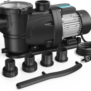 Bomba de piscina Vidapool 1.5HP 7350 GPH 115V – Bomba de alto flujo para piscinas elevadas o enterradas