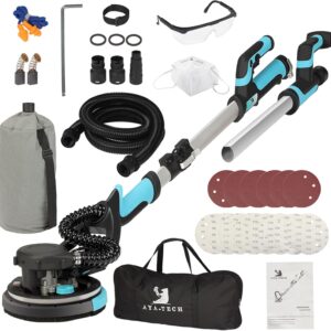 Lijadora Eléctrica para Paneles de Yeso con Aspiración 750W – 7 Velocidades, Cabezal Giratorio y Luz LED