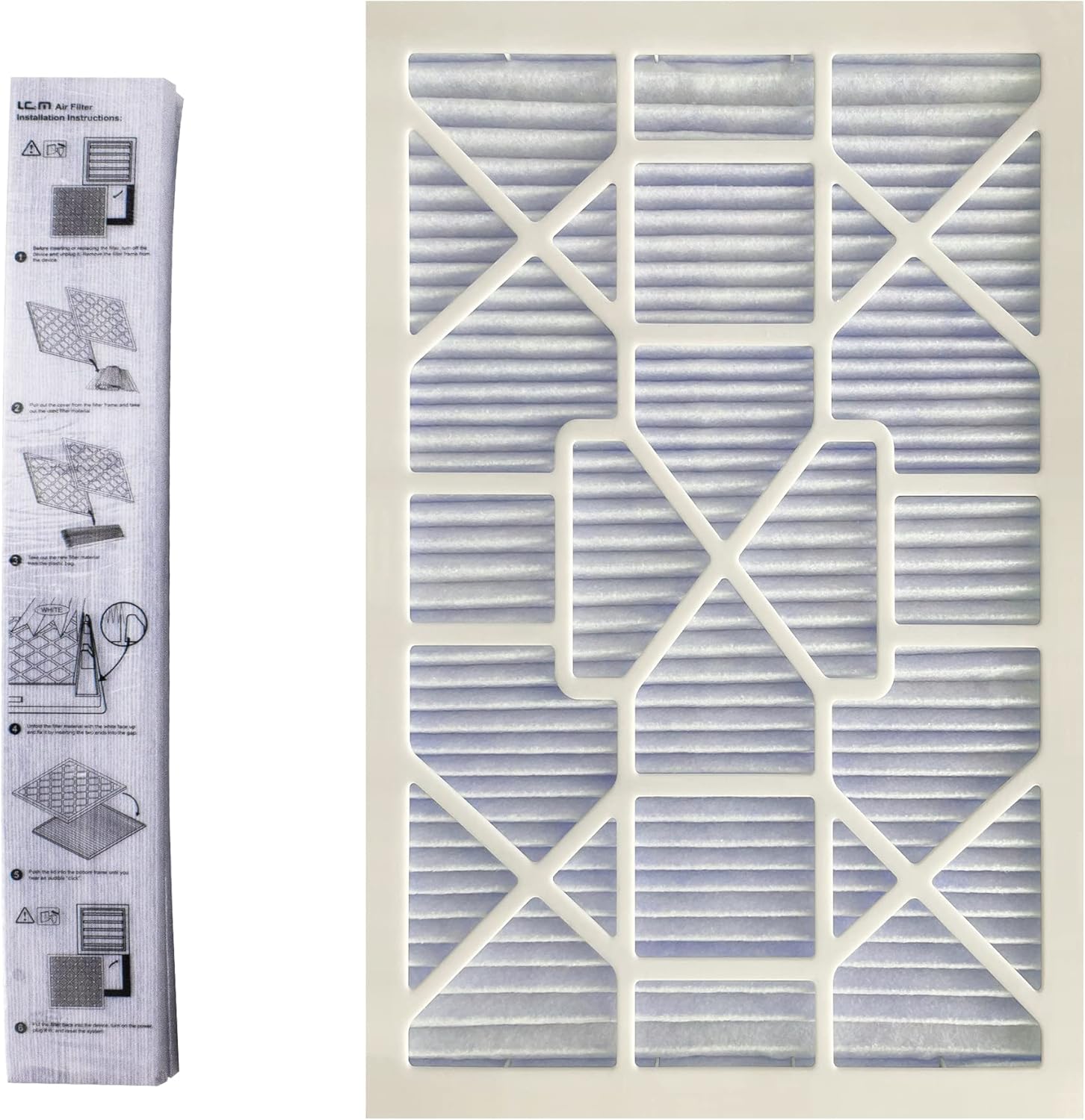 Filtro Electrostático Reutilizable MERV 13 LEKEN 16x25x1 – Kit HVAC con Marco ABS y 12 Medios de Repuesto - Image 4