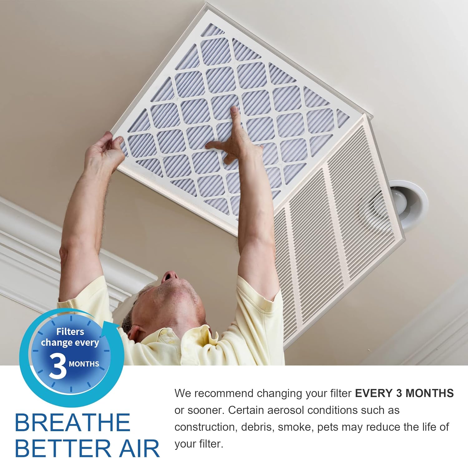 Filtro Electrostático Reutilizable MERV 13 LEKEN 16x25x1 – Kit HVAC con Marco ABS y 12 Medios de Repuesto - Image 6