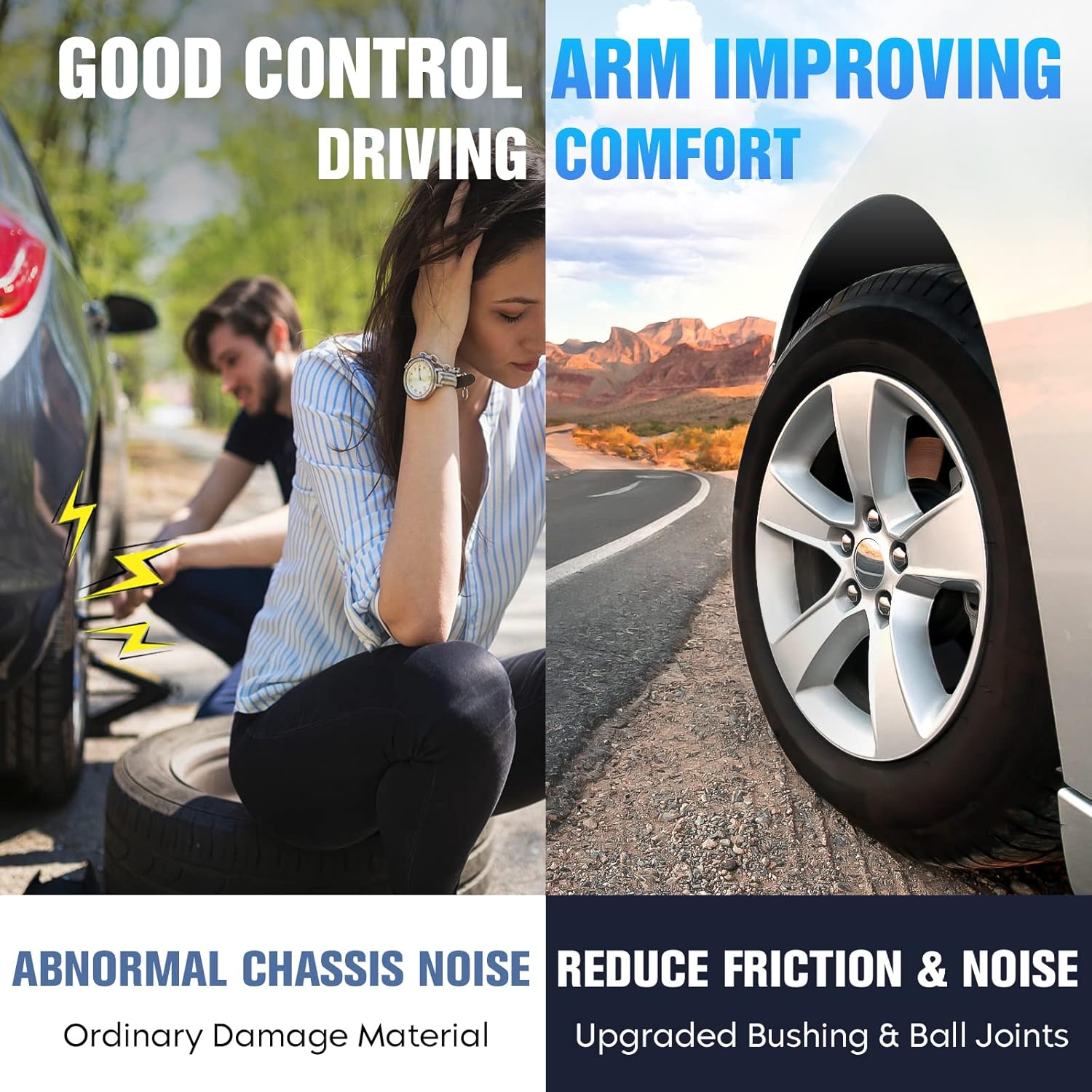 Kit de Suspensión Brazos de Control Inferiores Delanteros – 8 Piezas Compatible con Toyota Sienna 2004-2010 - Image 5