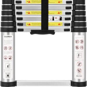 Escalera telescópica plegable de aluminio 12.5 ft / 3.8 m – HQJUN