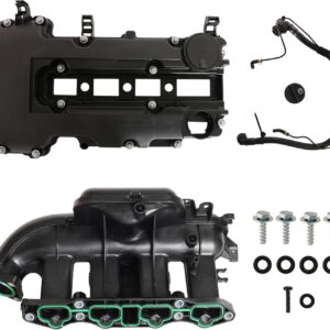 Juego de cubierta de válvula de motor y colector de admisión compatible con vehículos 1.4L