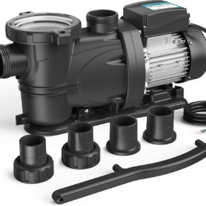 Bomba de piscina Vidapool 1.5HP alto flujo con temporizador (7350 GPH, 220V)