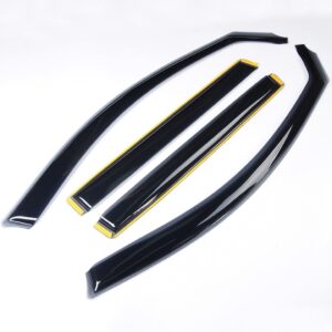 Juego de 4 Viseras de Ventana Liquor Compatible con Jeep Cherokee 2013-2016 – Deflectores de Lluvia Tipo Integrado