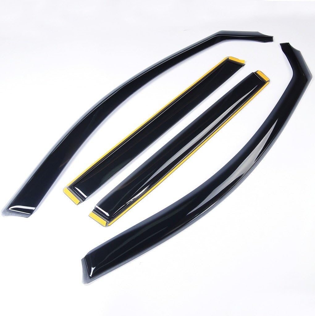 Juego de 4 Viseras de Ventana Liquor Compatible con Jeep Cherokee 2013-2016 – Deflectores de Lluvia Tipo Integrado