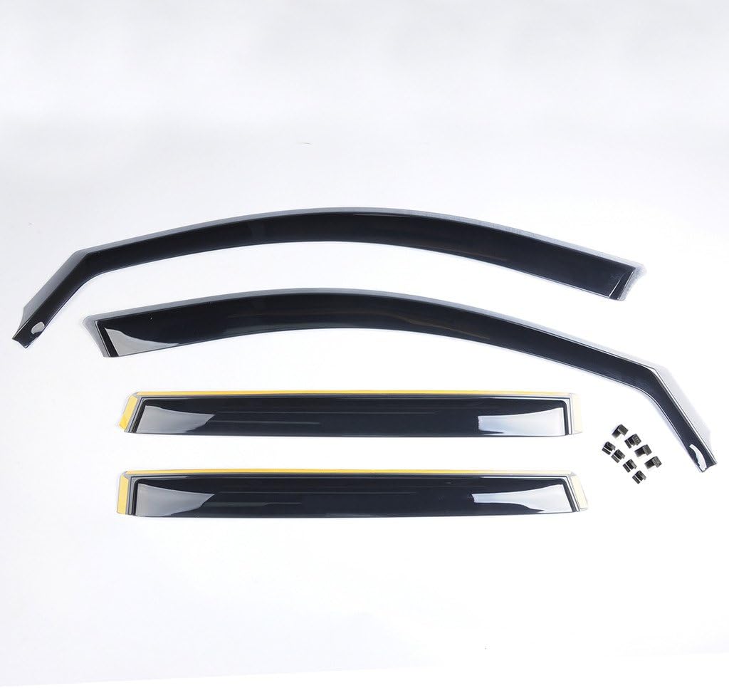 Juego de 4 Viseras de Ventana Liquor Compatible con Jeep Cherokee 2013-2016 – Deflectores de Lluvia Tipo Integrado - Image 3