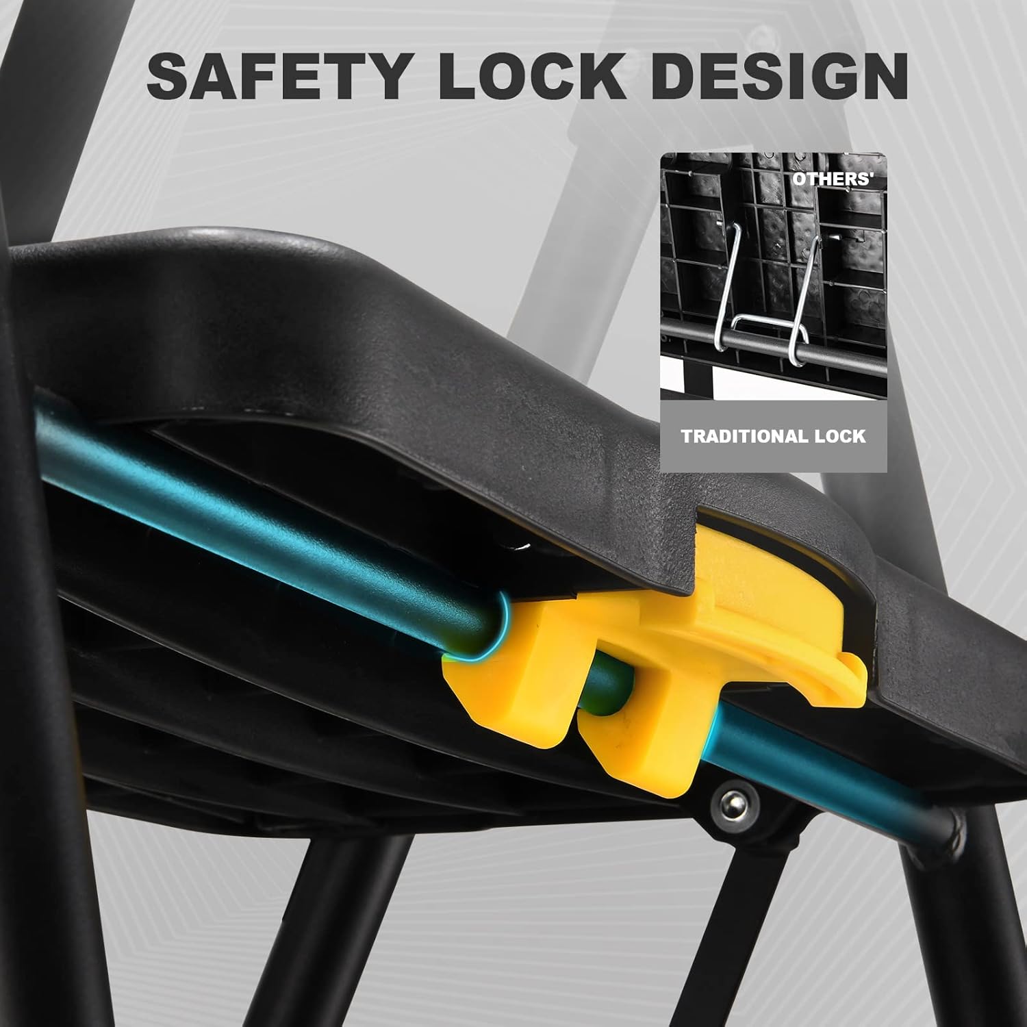 HBTower Escalera de 5 Escalones con Pasamanos y Plataforma para Herramientas - Image 7