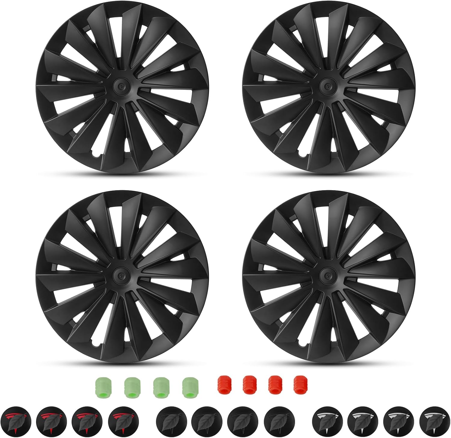 Fundas de Rueda Tewgug 19″ Swords Shadow para Tesla Model Y 2020-2024 (Kit 4 Piezas)