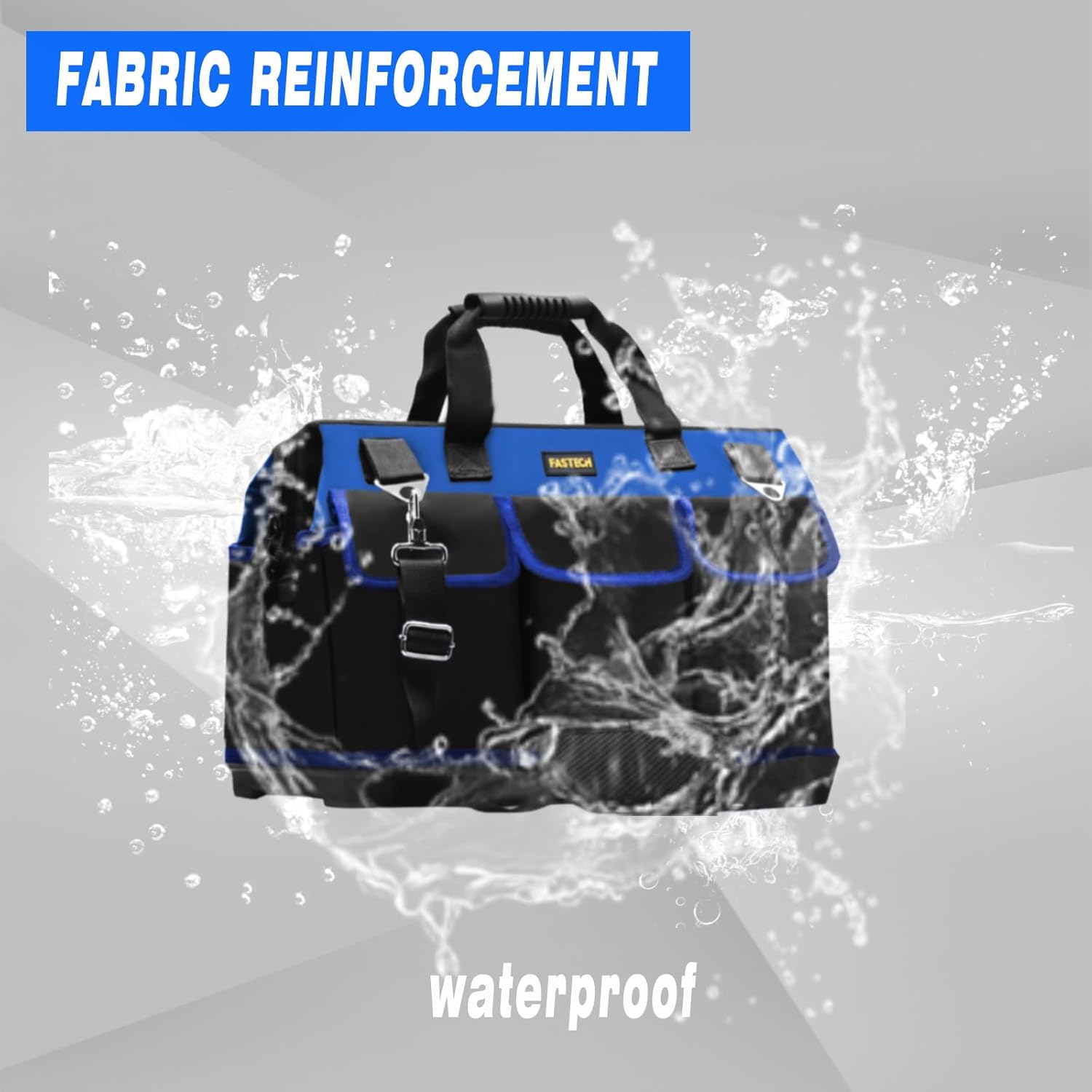 FASTECH Bolsa de Herramientas de 20” con Boca Ancha – Organizador Profesional Resistente - Image 4