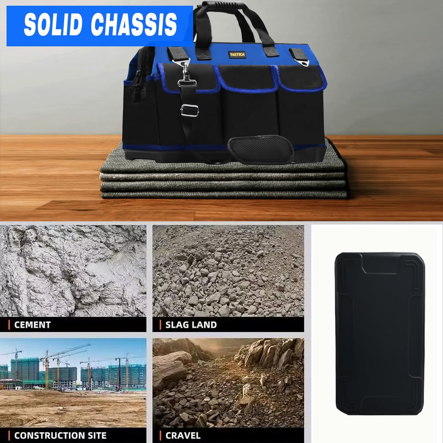 FASTECH Bolsa de Herramientas de 20” con Boca Ancha – Organizador Profesional Resistente - Image 5