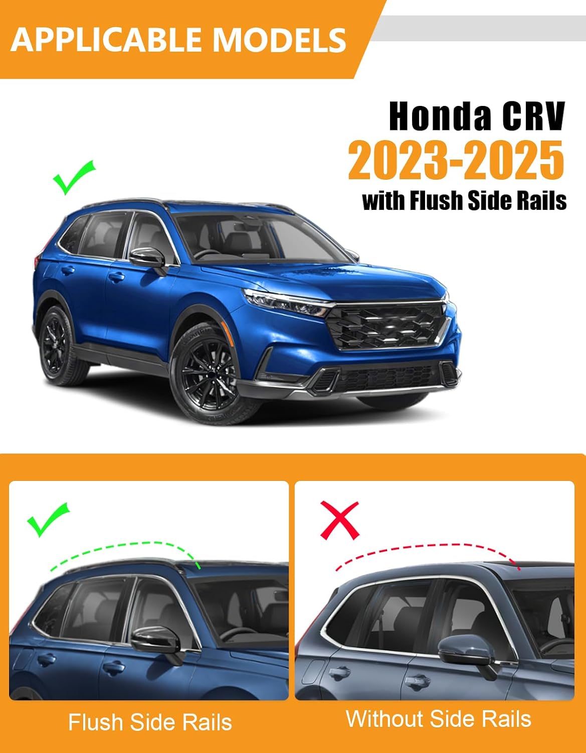 KINGGERI Barras Transversales de Techo con Cerradura – 260 lb para Honda CR-V 2023-2026 - Image 2