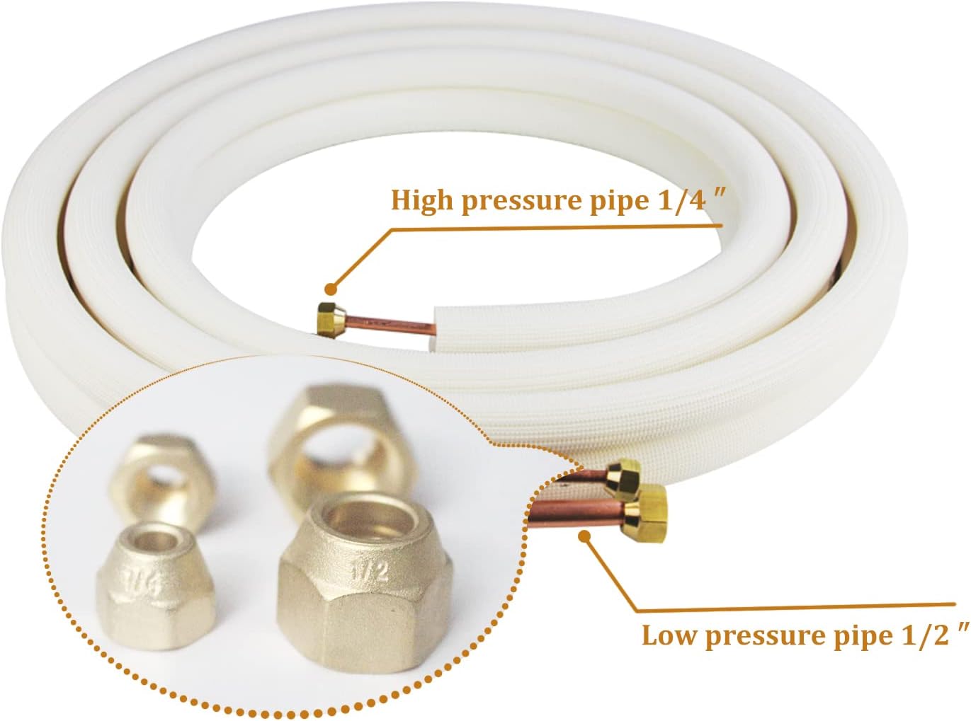 Extensión de Tubo de Cobre 25 Pies para Mini Split – Línea HVAC Aislada - Image 3