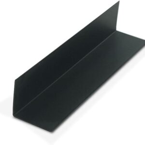 Protector de Esquinas de Plástico de Estireno 1-1/2" x 1-1/2" x 48" Negro Mate – Moldura Angular (Paquete de 3)
