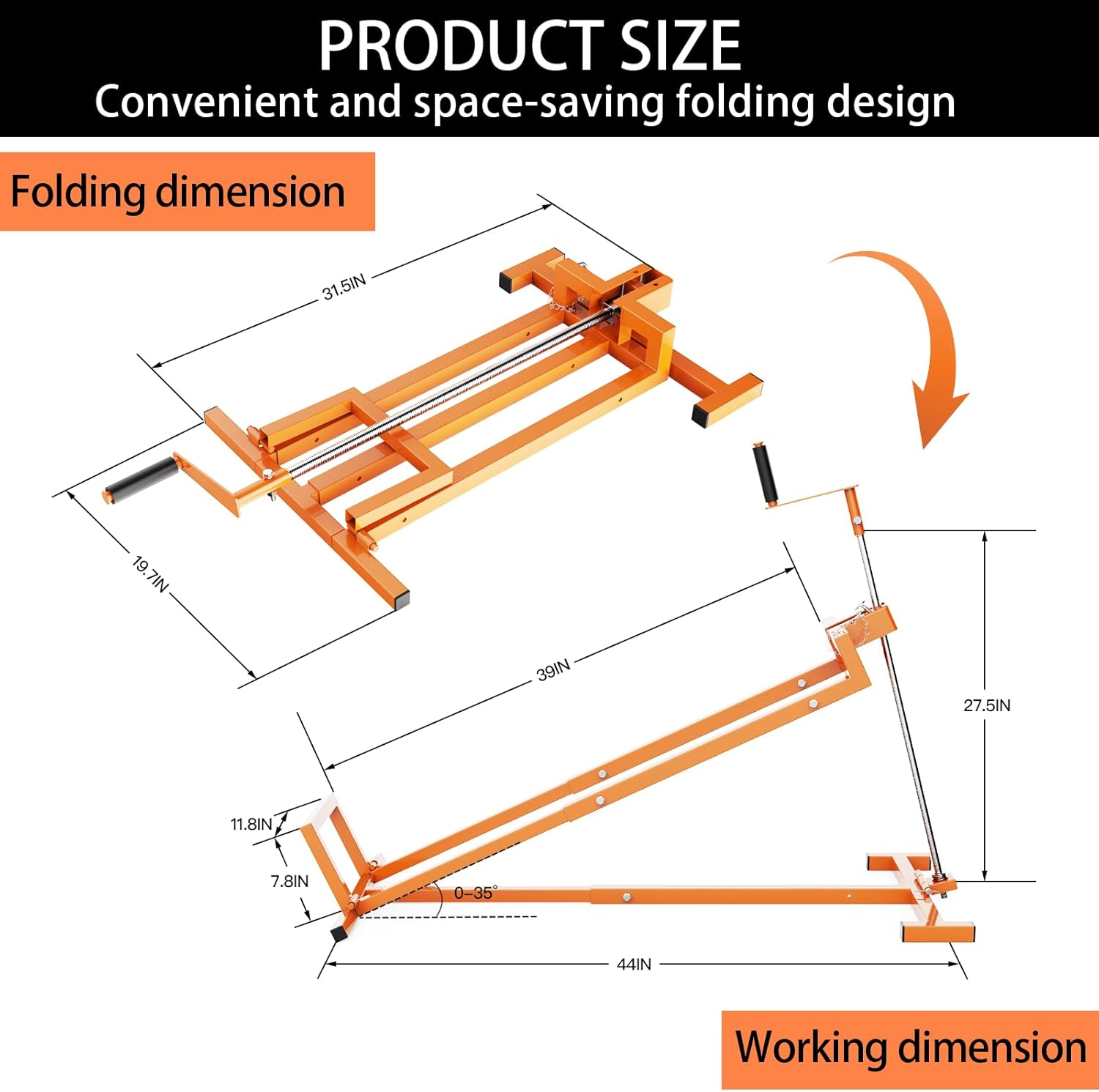 Gato Elevador para Cortacésped de 882 lb con Diseño Plegable - Image 6