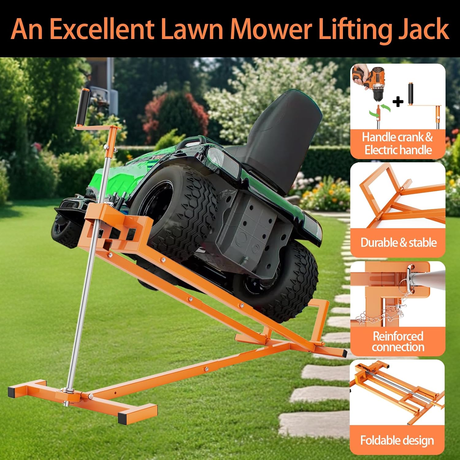 Gato Elevador para Cortacésped de 882 lb con Diseño Plegable - Image 7
