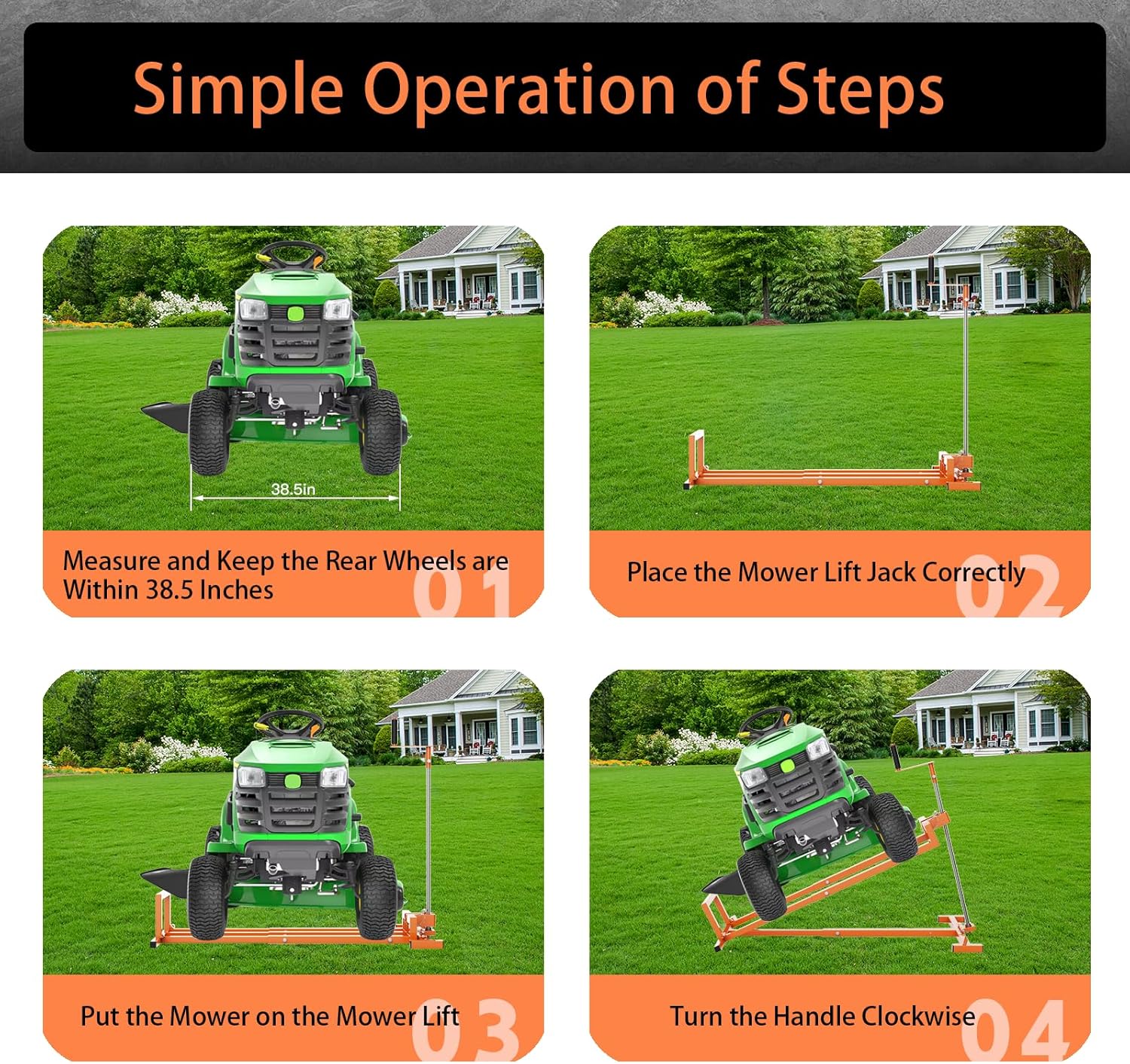 Gato Elevador para Cortacésped de 882 lb con Diseño Plegable - Image 4