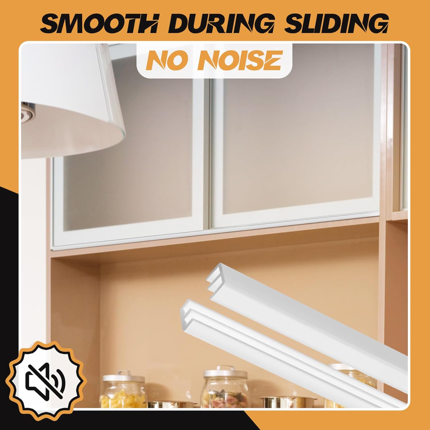 Juego de Rieles para Puertas Corredizas de Gabinete (4 Piezas) - Image 6