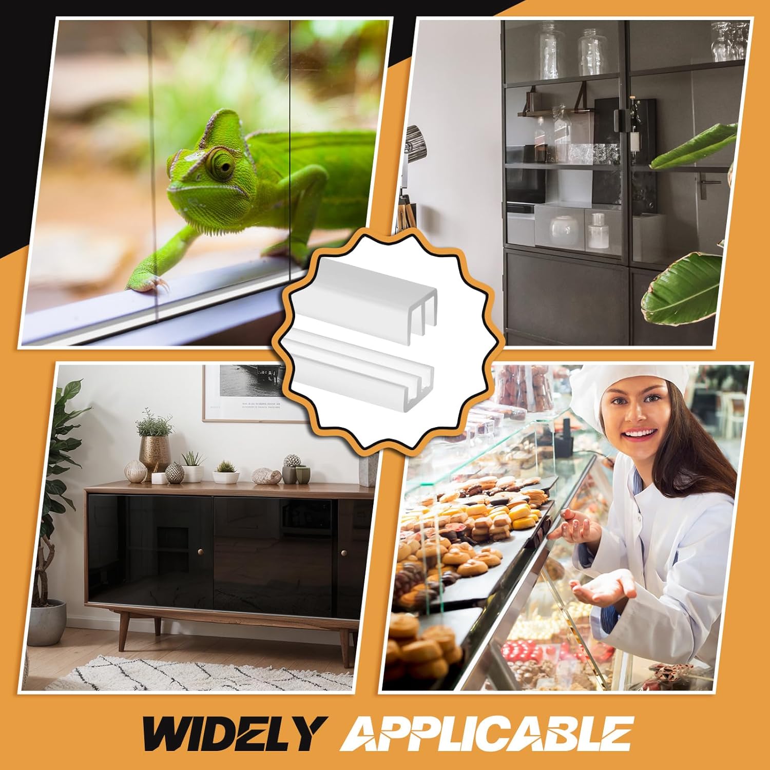 Juego de Rieles para Puertas Corredizas de Gabinete (4 Piezas) - Image 4