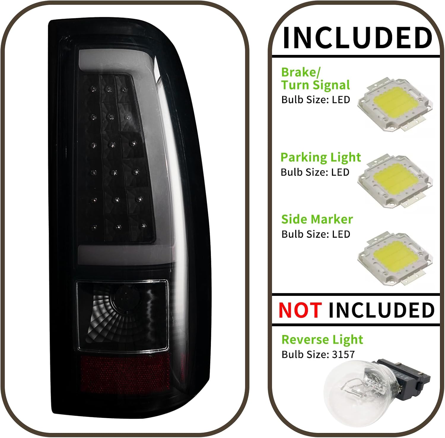 Conjunto de Luces Traseras LED para Chevy Silverado 2003-2006 (Par) - Image 5