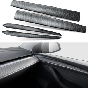 Cubierta de Salpicadero y Panel de Puerta para Tesla Model 3 y Model Y (4 Piezas)