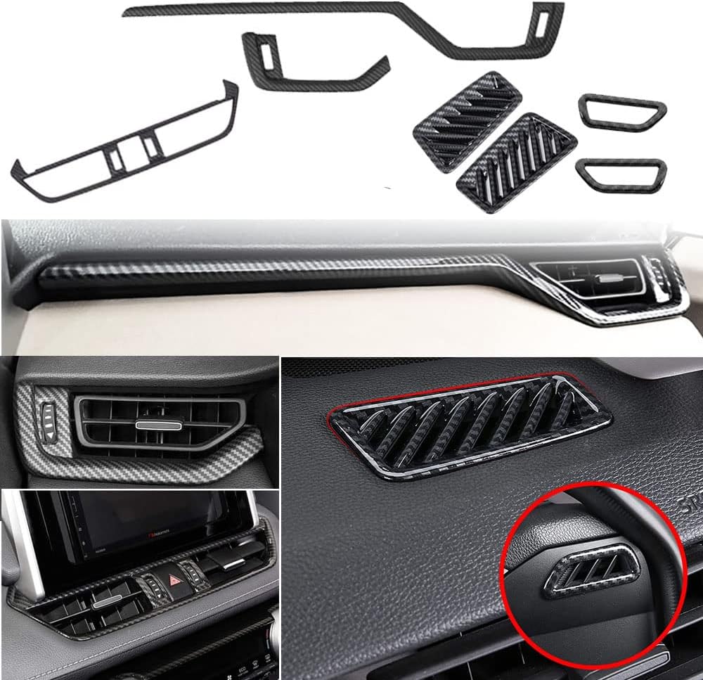 Cubierta Decorativa de Fibra de Carbono para Salidas de Aire Toyota RAV4 2019–2024 - Image 3