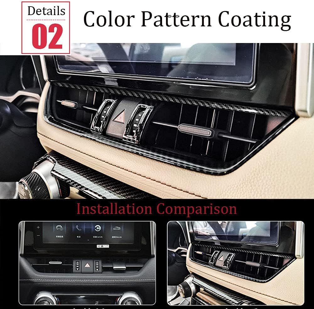 Cubierta Decorativa de Fibra de Carbono para Salidas de Aire Toyota RAV4 2019–2024 - Image 5